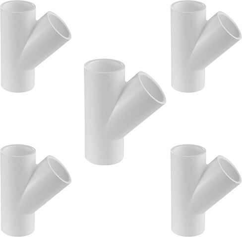 475 Series PVC Pipe Fitting - Wye - الجدول 40 (أبيض) - 1-1/2 "(SOC X SOC X SOC)/السعة/السباكة عالية التدفق ، الري ، البلياردو ، سبا ، مشاريع DIY/NSF معتمدة (475-015 ) in Kuwait