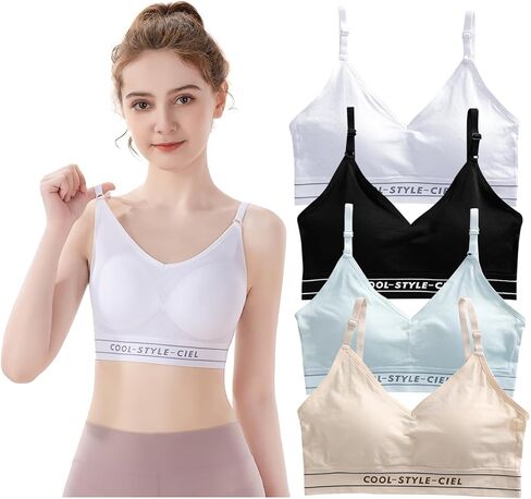 Sports Bras for Girl Ages 10-18 Years Old Teen Girls Trainning Bra Vest Camisole Bra Kids Wireless Running Bras in Saudi Arabia