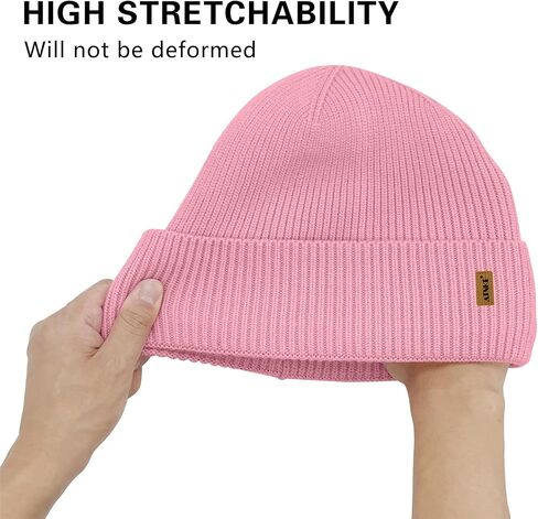ATNKE Beanie for Men Women, Soft Warm Fleece Lined Winter Ski Beanies Hat Unisex Thick Stocking Knit Cuffed Skull Cap in Saudi Arabia