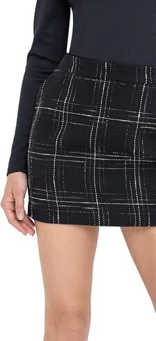 تنورة Kendra Windowpane Tweed للسيدات من Generation Love in Kuwait