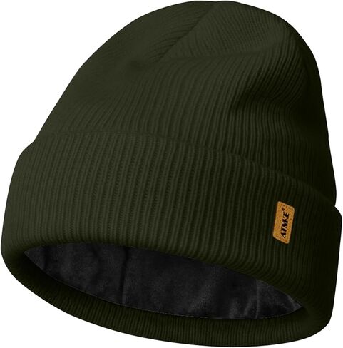 ATNKE Beanie for Men Women, Soft Warm Fleece Lined Winter Ski Beanies Hat Unisex Thick Stocking Knit Cuffed Skull Cap in Saudi Arabia
