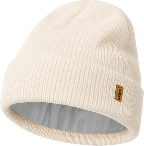ATNKE Beanie for Men Women, Soft Warm Fleece Lined Winter Ski Beanies Hat Unisex Thick Stocking Knit Cuffed Skull Cap in Saudi Arabia