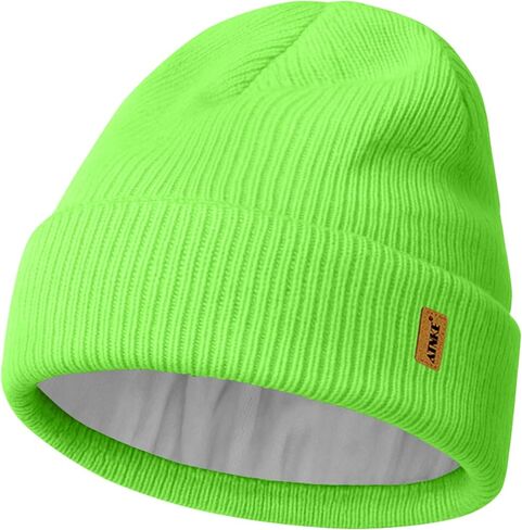ATNKE Beanie for Men Women, Soft Warm Fleece Lined Winter Ski Beanies Hat Unisex Thick Stocking Knit Cuffed Skull Cap in Saudi Arabia