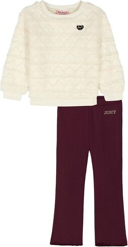 Juicy Couture girls 2 Pc Faux Fur Top Legging Set in Saudi Arabia