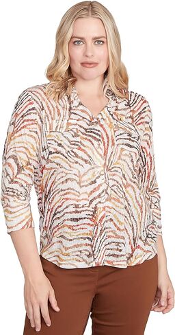 Animal Burnout Button Front Top in Saudi Arabia