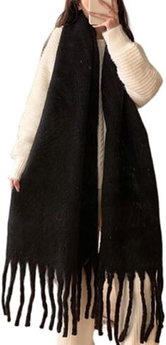 Winter Scarf for Women Chunky Oversized Scarfs Cold Weather Large Thick Blanket Scarves Warm Long Shawl Big Scarf in Saudi Arabia
