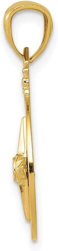 14K Yellow Gold Polished Compass Pendant in Saudi Arabia