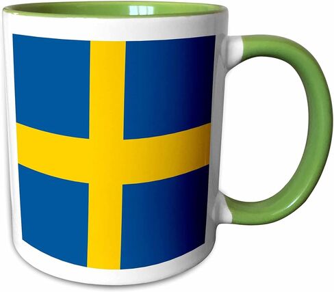 3dRose Sweden Flag-Ceramic Mug, 11 oz, Multicolored in Saudi Arabia