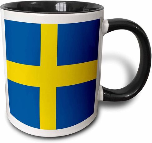 3dRose Sweden Flag-Ceramic Mug, 11 oz, Multicolored in Saudi Arabia