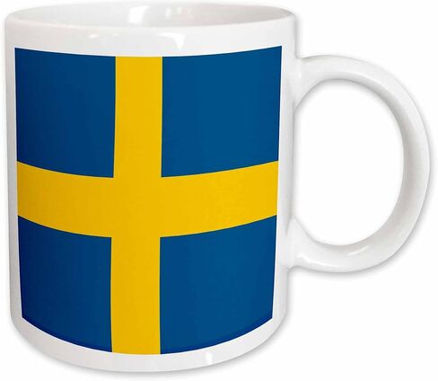 3DROSE SWEDEN FLAG CERAMIC MUG ، 11 أوقية ، متعددة الألوان in Saudi Arabia