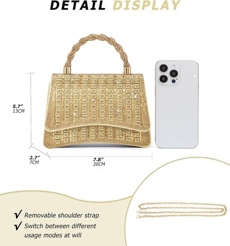 Rhinestones Clutch Purse for Women Sparkly Shoulder Bag and Handbags for Wedding Party Evening Crossbody Bag in Saudi Arabia