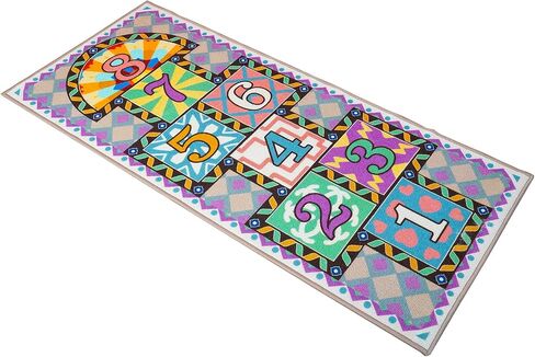 7-in-1 Kids Play Mat & Playroom Rug, 79" x 59" Jumbo Nursery Rug | Machine Washable & Foldable Activity Carpet | 7 Games Including Hopscotch | Non-Slip Floor Mat for Classroom & Home in Saudi Arabia