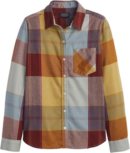 Pendleton Women's Relaxed Flannel Shirt, 100% Soft Cotton Long Sleeve in Saudi Arabia