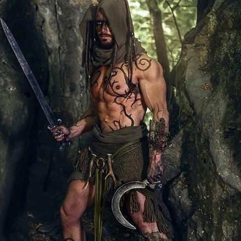 ديكور قرون الغزلان القبلية من L'VOW - قطعتان من زخارف قرن الوعل الراتنج لإكسسوارات LARP، والكوسبلاي البربري، وحفلات الزفاف الفايكنج، والحفلات (بني) in Saudi Arabia