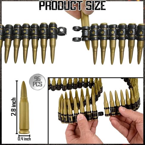 Fake Bullet Belt Plastic Army Bandolier Military Costume Accessory Tactical Ammo Belt for Halloween Cosplay Masquerade Stage Performance Party in Saudi Arabia