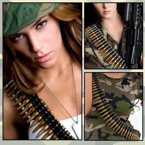 Fake Bullet Belt Plastic Army Bandolier Military Costume Accessory Tactical Ammo Belt for Halloween Cosplay Masquerade Stage Performance Party in Saudi Arabia