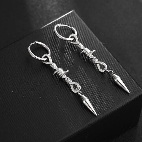 القوطية الأسلاك الشائكة سبايك تتدلى الأقراط، الشرير الشائكة الأقراط in Kuwait