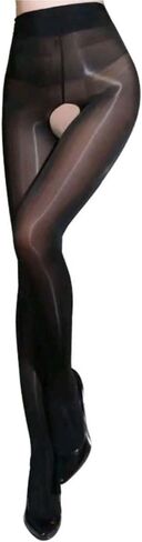 1Pc Shiny And Sexy Low-Rise High-Waisted Black Pantyhose,Bikini style,Stockings With Exposed Legs.Tights,Durable,One Size,88 Lbs - 160Lbs. in Saudi Arabia