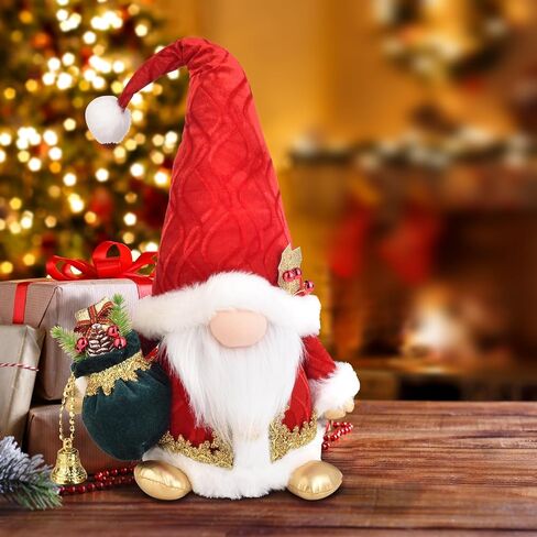 Handcraft Gnome Christmas Decorations - Large-Sized 18 Inch Nordic Gonk Figurine Cute Scandinavian Tomte Dwarf Home Decor and Sweet Gift for Traditional Festivals in Saudi Arabia