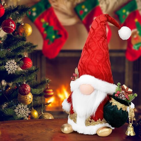 Handcraft Gnome Christmas Decorations - Large-Sized 18 Inch Nordic Gonk Figurine Cute Scandinavian Tomte Dwarf Home Decor and Sweet Gift for Traditional Festivals in Saudi Arabia