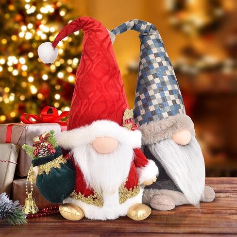 Handcraft Gnome Christmas Decorations - Large-Sized 18 Inch Nordic Gonk Figurine Cute Scandinavian Tomte Dwarf Home Decor and Sweet Gift for Traditional Festivals in Saudi Arabia