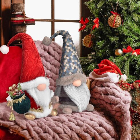 Handcraft Gnome Christmas Decorations - Large-Sized 18 Inch Nordic Gonk Figurine Cute Scandinavian Tomte Dwarf Home Decor and Sweet Gift for Traditional Festivals in Saudi Arabia