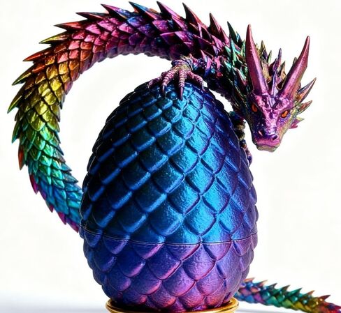 ted Collectible Figurine 6.3 Inch Snake and 2.7 Inch Egg for Home Office Decor Executive Desk (Red Blue Green) in Saudi Arabia