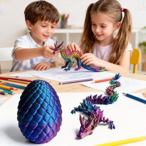 ted Collectible Figurine 6.3 Inch Snake and 2.7 Inch Egg for Home Office Decor Executive Desk (Red Blue Green) in Saudi Arabia