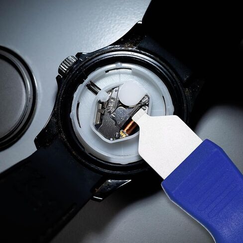 HARFINGTON Watch Back Cover Opener Tool 5mm Width Alloy Steel Blade Removal Tool Case Pry with ABS Handle for Watch Battery Repair Replacement, Blue in Saudi Arabia