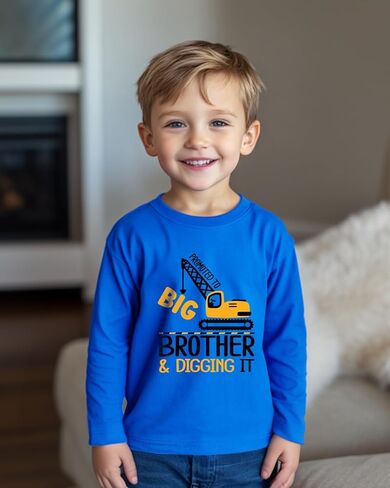 Promoted to Big Brother T Shirt Gift for Toddler Boy Big Bro Announcement T-Shirt Tees 2-8 Years in Saudi Arabia