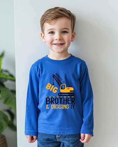Promoted to Big Brother T Shirt Gift for Toddler Boy Big Bro Announcement T-Shirt Tees 2-8 Years in Saudi Arabia