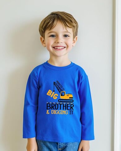 Promoted to Big Brother T Shirt Gift for Toddler Boy Big Bro Announcement T-Shirt Tees 2-8 Years in Saudi Arabia