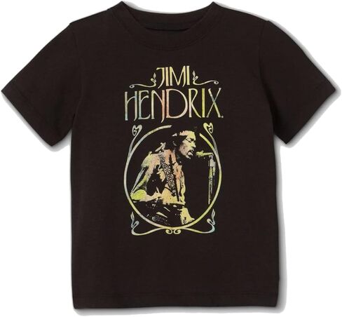 تي شيرت Merch Traffic Hendrix للأطفال الصغار برسومات قصيرة الأكمام (أسود) in Saudi Arabia
