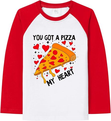 Boys Girls Valentines Day Shirts Raglan Long Sleeve Monster Truck Love Heart Tops Clothes for Kids 2-7 Years in Saudi Arabia