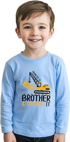 Promoted to Big Brother T Shirt Gift for Toddler Boy Big Bro Announcement T-Shirt Tees 2-8 Years in Saudi Arabia