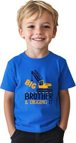 Promoted to Big Brother T Shirt Gift for Toddler Boy Big Bro Announcement T-Shirt Tees 2-8 Years in Saudi Arabia