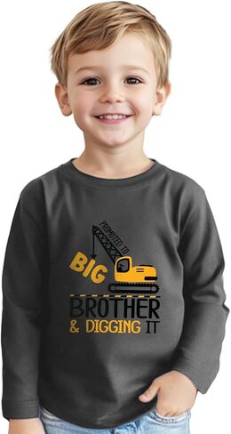 Promoted to Big Brother T Shirt Gift for Toddler Boy Big Bro Announcement T-Shirt Tees 2-8 Years in Saudi Arabia