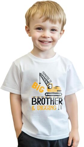 Promoted to Big Brother T Shirt Gift for Toddler Boy Big Bro Announcement T-Shirt Tees 2-8 Years in Saudi Arabia