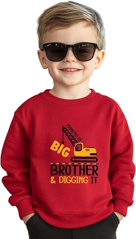 Promoted to Big Brother T Shirt Gift for Toddler Boy Big Bro Announcement T-Shirt Tees 2-8 Years in Saudi Arabia