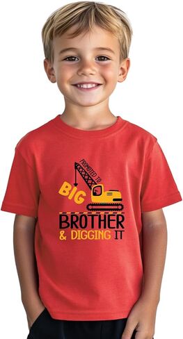 Promoted to Big Brother T Shirt Gift for Toddler Boy Big Bro Announcement T-Shirt Tees 2-8 Years in Saudi Arabia