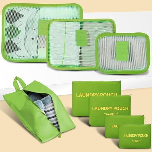 Packing Cubes 8 Set Travel Organizer BagsTravel Compression Bags Luggage Packing Cubes for Suitcases Travel Accessories (Sky Blue) in Saudi Arabia
