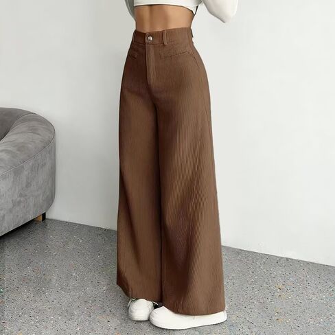 Straight-Leg Trousers, Button Fly, Wrinkle-Resistant, Formal and Casual Wear for Fall and Winter in Saudi Arabia