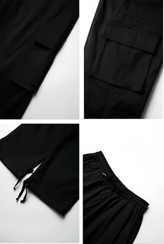 Mens Cargo Pants Casual Joggers Athletic Pants Cotton Loose Straight Sweatpants in Saudi Arabia