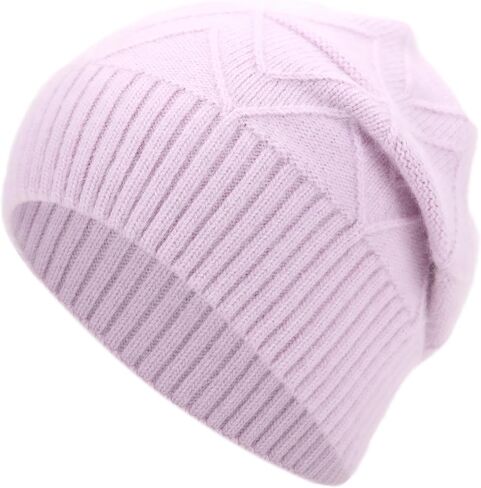 Women Men Cashmere Blend Beanie Hat Soft Lightweight Warm Winter Cable Knit Slouchy Beanie Hat for Women Men in Saudi Arabia