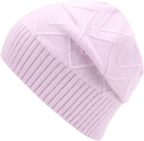 Women Men Cashmere Blend Beanie Hat Soft Lightweight Warm Winter Cable Knit Slouchy Beanie Hat for Women Men in Saudi Arabia