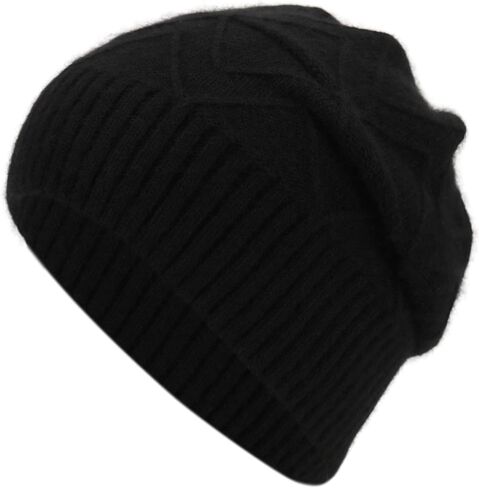 Women Men Cashmere Blend Beanie Hat Soft Lightweight Warm Winter Cable Knit Slouchy Beanie Hat for Women Men in Saudi Arabia