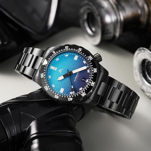 Militado 39mm Dive Watches for Men - PT5000 Automatic Movement ML20 Watch with Sapphire Crystal Super Luminous BGW9 Stainless Steel Bracelet 200m Waterproof in Kuwait