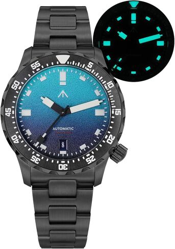 Militado 39mm Dive Watches for Men - PT5000 Automatic Movement ML20 Watch with Sapphire Crystal Super Luminous BGW9 Stainless Steel Bracelet 200m Waterproof in Kuwait