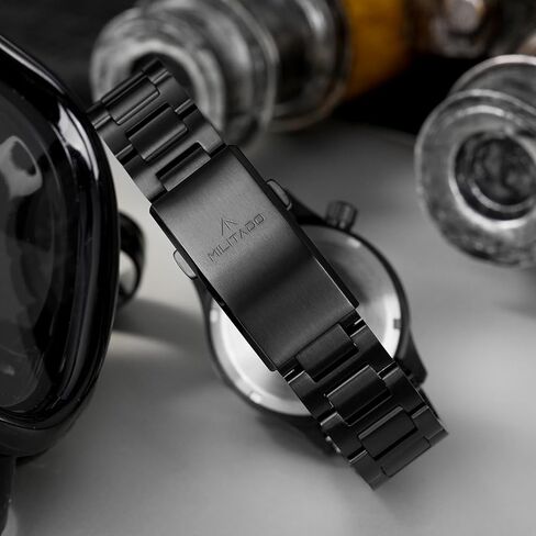 Militado 39mm Dive Watches for Men - PT5000 Automatic Movement ML20 Watch with Sapphire Crystal Super Luminous BGW9 Stainless Steel Bracelet 200m Waterproof in Kuwait