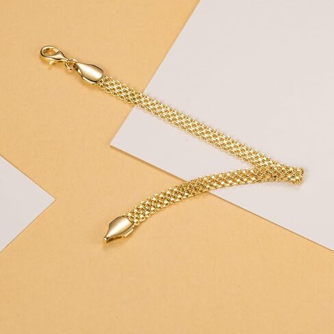 14K الذهب أساور للنساء غير تشويه شبكة ربط سلسلة للمرأة 5.6 مللي متر عرض سوار Charm للرجال مجوهرات الماس قطع 5 أحجام in Kuwait